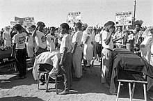 The funeral of the Cradock Four in Cradock, 20 July 1985 Funeral of the Cradock Four.jpg