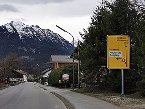 Wallgau Ort — Walchenseestr. (Ausschilderung Mautstr. umnd— Golfplatz)