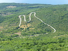 Highway P504, descending from the Galicica Mts to Lake Ohrid Galicica-P504-P1100719.JPG