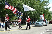 Members of Galicia Caravan 77 taking part in the 2013 St. Clair Shores, Michigan Memorial Day Parade. Galicia Caravan on parade.jpg