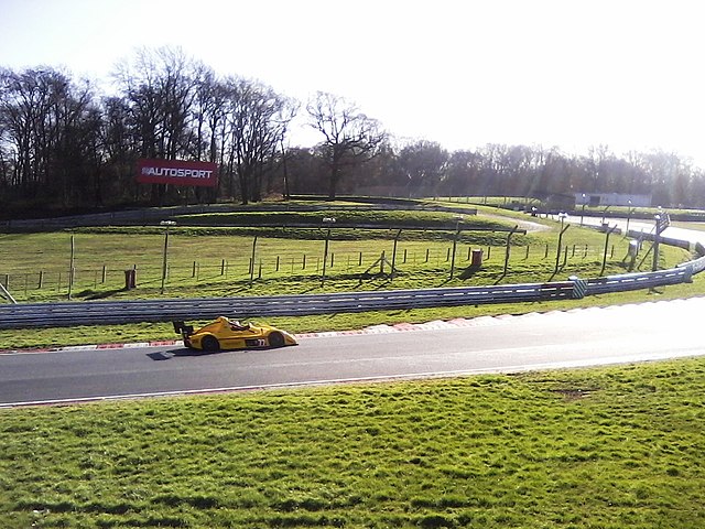 General Testing at Brands Hatch, at the end of the Cooper (back) Straight.