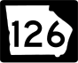 State Route 126 marker