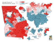 2018 Georgia House of Representatives elections Georgia State House 2018.png