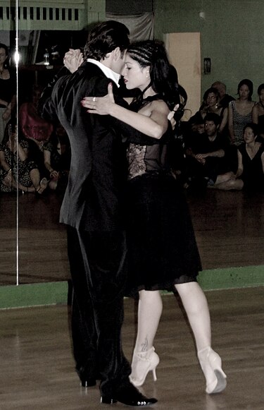 Geraldin Rojas and Ezequiel Paludi in San Francisco Studio Garcia in February 2012 Geraldine Rojas.jpg