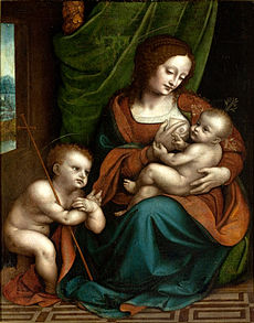 The Virgin Nursing the Child with St. John the Baptist in Adoration (ca. 1500–20), Giampietrino, Museu de Arte de São Paulo