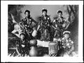 Group of native Hawaiian hula dancing girls and musicians, Hawaii, 1907 (CHS-1266).jpg