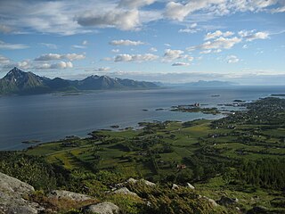 Hadselfjord fjord in Hadsel, Norway