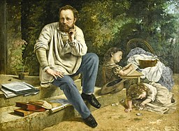 Gustave Courbet (1819-1877) Pierre-Joseph Proudhon en zijn kinderen in 1853 - Petit Palais Parijs 23-8-2017 16-48-24