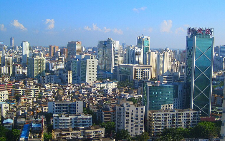 A view south from Binhai road