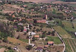 Aerial photography of St. George Hill, part of the outer Hegymagas village area.