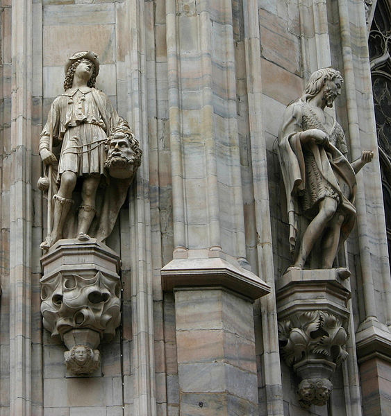 File:IMG 3738 - Duomo di Milano - Statue di Davide e Golia, e San Giovanni Battista - Foto di Giovanni Dall'Orto - 16-jan-2007.jpg