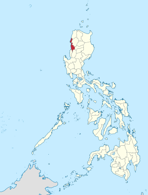 Мапа на Филипините со факти за Јужен Илокос highlighted