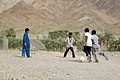 Iranian Baluchi children playing beach soccer. South kerman 05.jpg