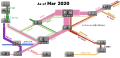 2020年3月改正時点での運用線区（0番台・ET127系）