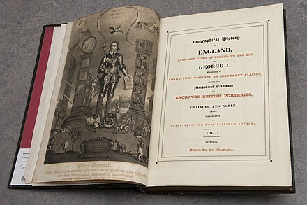 Title page of James Granger's Biographical History of England, 5th ed. (1824), extra-illustrated by William Thomas Beckford in 31 vols., (c. 1824–44). Special Collections, Brotherton Library, University of Leeds.