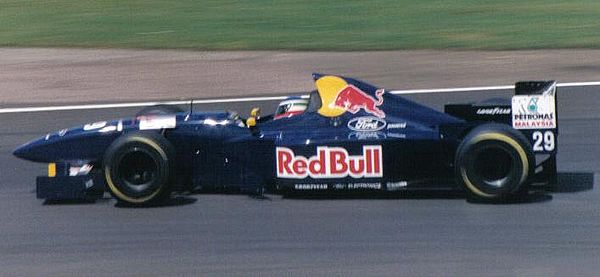 Boullion driving for Sauber at the 1995 British Grand Prix.