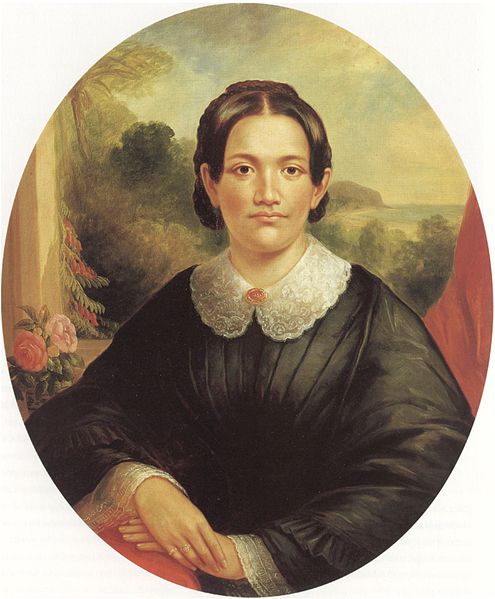 File:John Mix Stanley - 'Mrs. Benjamin Pitman (High Chiefess Kinoole-o-Liliha)', oil on canvas, 1849.jpg