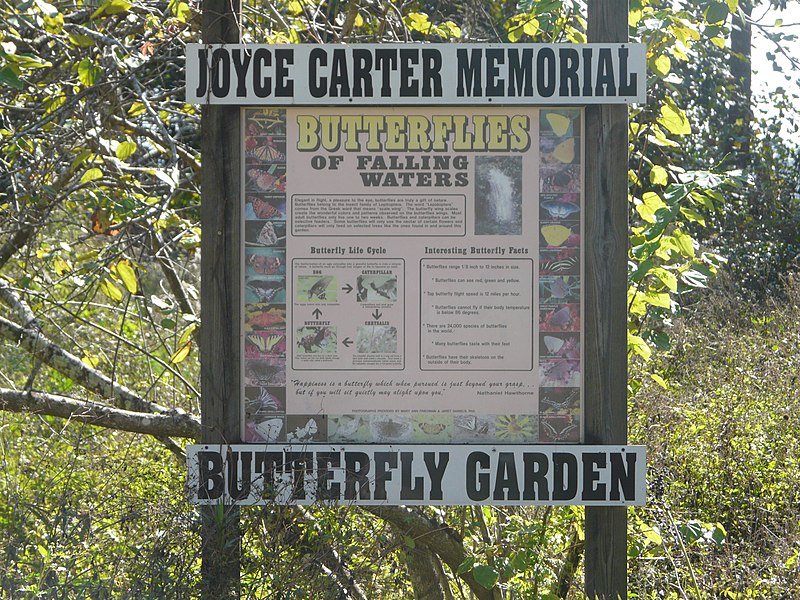 File:Joyce Carter Memorial Butterfly Garden sign.jpg