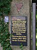 Memorial plaque at the Jewish cemetery