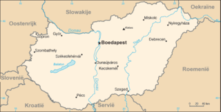 Kaart van Hongarije