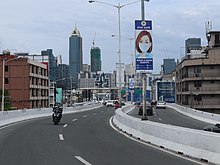 Banners reminding health protocols are displayed along Kalayaan Flyover, Makati City Kalayaan Flyover, to BGC, COVID-19 banners (Makati; 06-06-2021).jpg