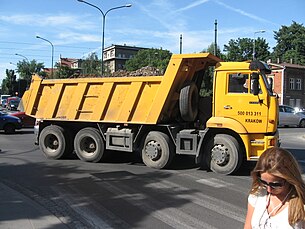 KamAZ-6540 truck on Mickiewicza and Piłsudskiego intersection in Kraków.jpg
