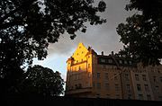 Lichtstimmung am Doppelmietshaus Kapuzinerstraße 33/35