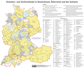 Verkehrs- und Tarifverbünde in Deutschland, Österreich und der Schweiz