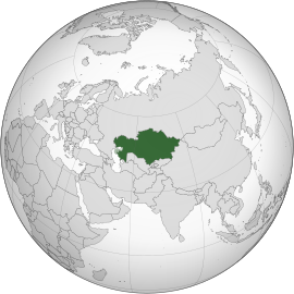 Localização do Cazaquistão