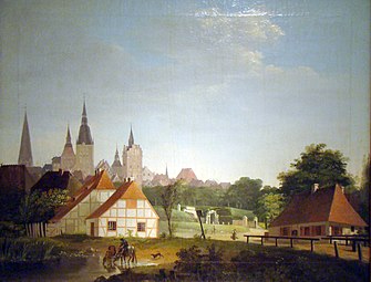 Vue de Rostock, 1809 Rostock, Städtisches Museum