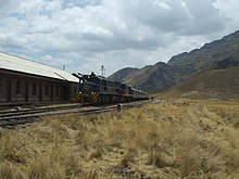 La Raya Station, the highest with a regular passenger service in the world, with "The Andean" pausing on it's journey from Cuzco to Puno, on the shores of Lake Titticaca, 10/07.