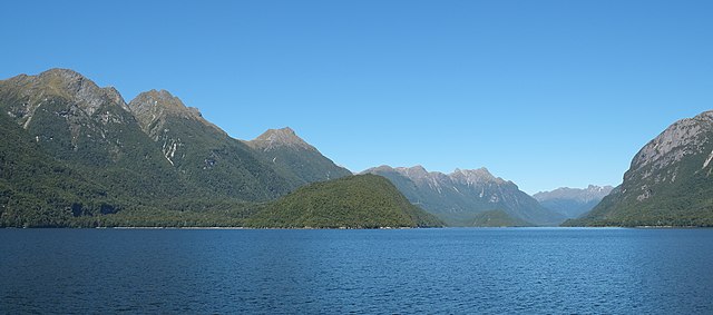 Lake Manapouri towards Turret Range and West Arm