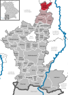 Location of the municipality of Lamerdingen in the Ostallgäu district