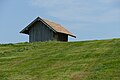 Hay shed near Riegsee, Upper Bavaria, Germany