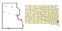 Lincoln County South Dakota Incorporated and Unincorporated areas Fairview Highlighted.svg