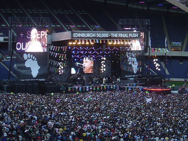 Live 8, a large, international series of benefit concerts staged in 2005