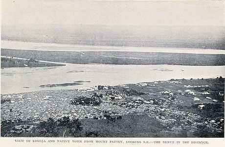 El riu Bénoué (al segon pla) i el riu Niger en Lokoja, (1911)