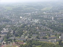 Luftaufnahme der Stadt Wipperfürth von Osten