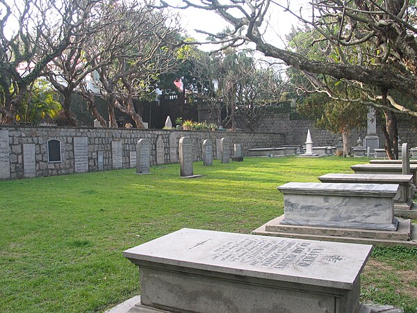 A view of the cemetery.