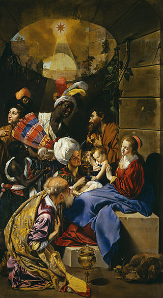 <i>Adoration of the Magi</i> (Maino) Painting by Fray Juan Bautista Maíno