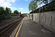 The station looking north from the northbound platform