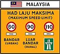 Malaysia speed limit at border crossing (Type 1)