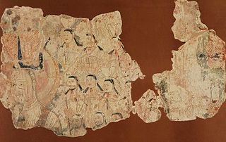 <i>Manichaean wall painting MIK III 6918</i> Fragment of a mural from Xinjiang, China