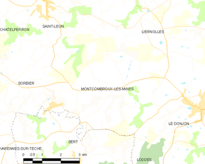 Poziția localității Montcombroux-les-Mines