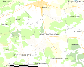 Poziția localității La Bastide-de-Bousignac