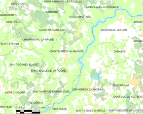 Poziția localității Saint-Martin-la-Méanne