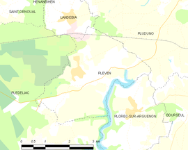 Mapa obce Pléven