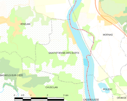 Saint-Étienne-des-Sorts - Localizazion