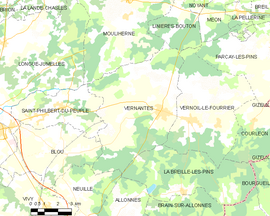 Mapa obce Vernantes