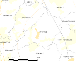 Poziția localității Amfreville